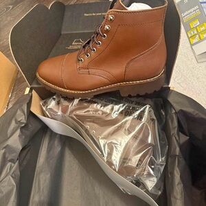 NEW THURSDAY BOOT Captain Stormking Lace Up Boots BROWN Men's Size 7.5